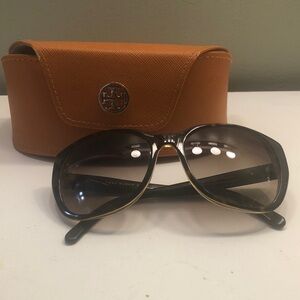 Tory Burch Brown Sunglasses with Tan Case